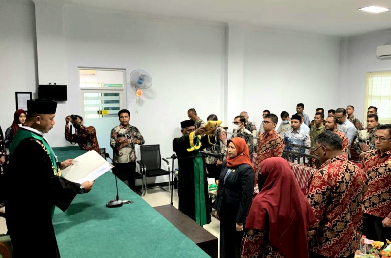 Panmud Hukum MS Kualasimpang Resmi Dilantik Menjadi Panitera MS Langsa